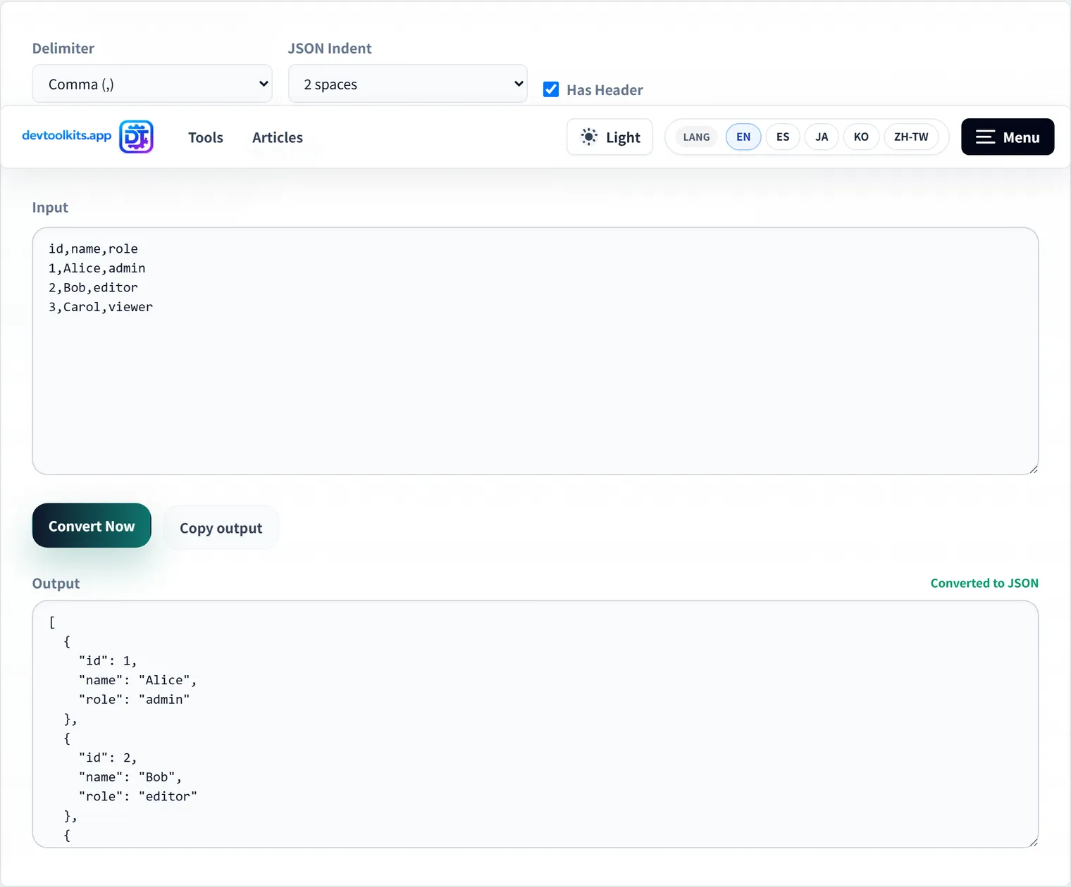 CSV and JSON Conversion: Choosing the Right Format for APIs and Data Migration