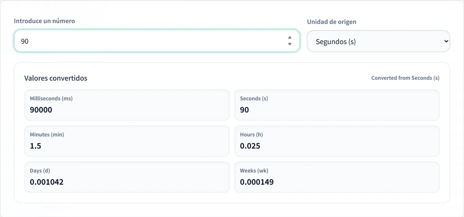 Cómo convertir milisegundos, segundos, minutos y horas para timeouts y TTL