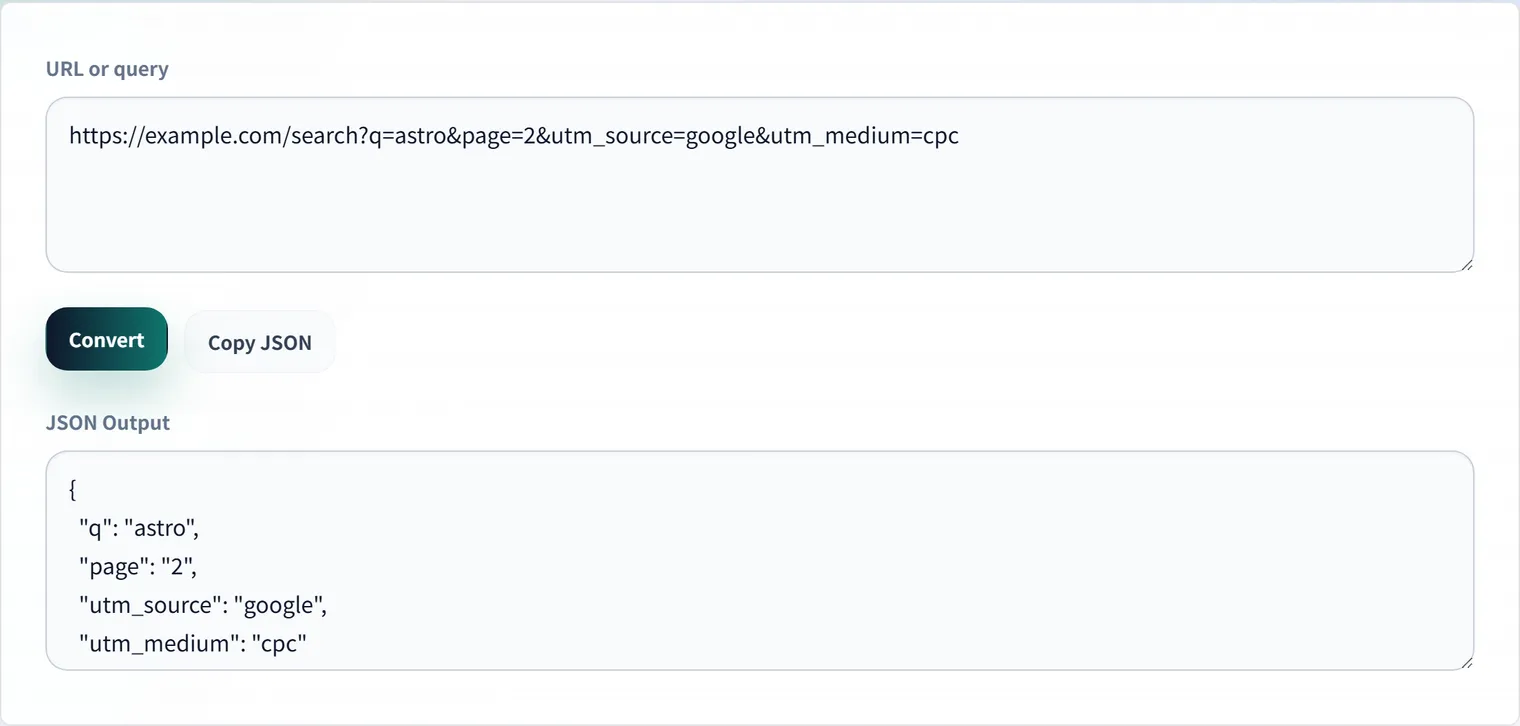 How to Convert URL Parameters to JSON for UTM and API Debugging